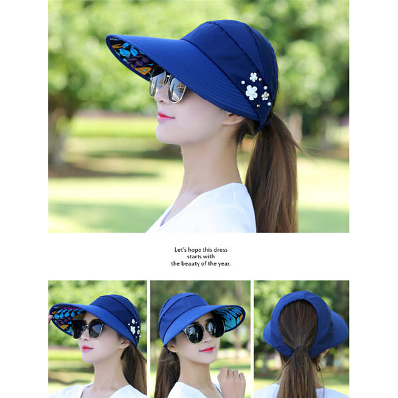 Солнцезащитная шляпа с защитой от ультрафиолета, складная, с большим козырьком, пляжная шляпа с козырьком, модная для активного отдыха