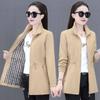 Women's Fall and Winter Single-layer Stand-up Collar Long Jacket Large Size Casual Jacket Outdoor Windproof Jacket