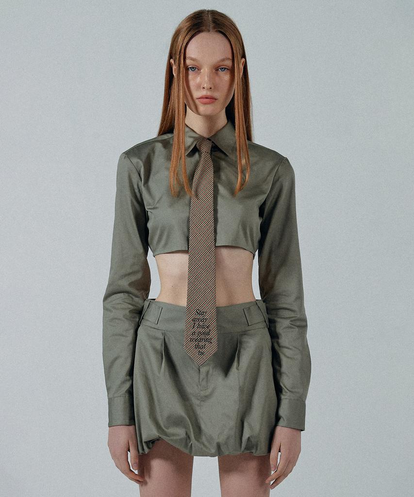 SCULPTOR Slim Crop Shirt Beige