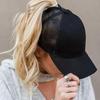 2026 New Ponytail Baseball Cap Summer Women's Adjustable Black Hat Messy Cap Casual Cotton Girl Snapback Mesh Cap