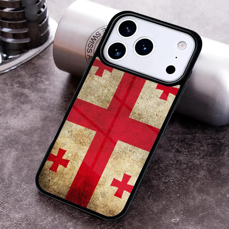 Чехол для телефона с флагом Грузии для iPhone 17 16 15 Pro Max Air 14 13 12 11 Plus Ударопрочный чехол