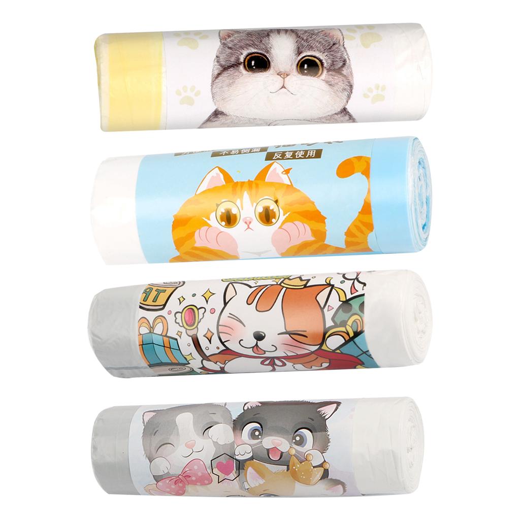 Кошачьи liners для лотка Одноразовые liners для кошачьего туалета Прочные утолщенные Мешки для кошачьего туалета с завязками Герметичные мешки для отходов