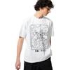 Uniqlo × Коллаборация One Piece SS25 Монохромный Ручной Рисунок Принт с Буквами Повседневная Футболка с Коротким Рукавом и Круглым Вырезом Мужские Футболки Белый 476534-00