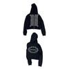 Vintage Loose Fit Hooded Sweatshirt Zip Up Printed High Street Fashion Men Women