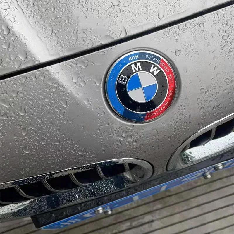 Для BMW E39 E46 E30 E36 E87 E60 E90 Аксессуар 3d ABS 74мм 82мм Юбилейная эмблема BMW на капот автомобиля Передний логотип Задние накладки
