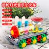 Electric Universal Gear Train Music Light Stunt Rotating Electric Train Toy