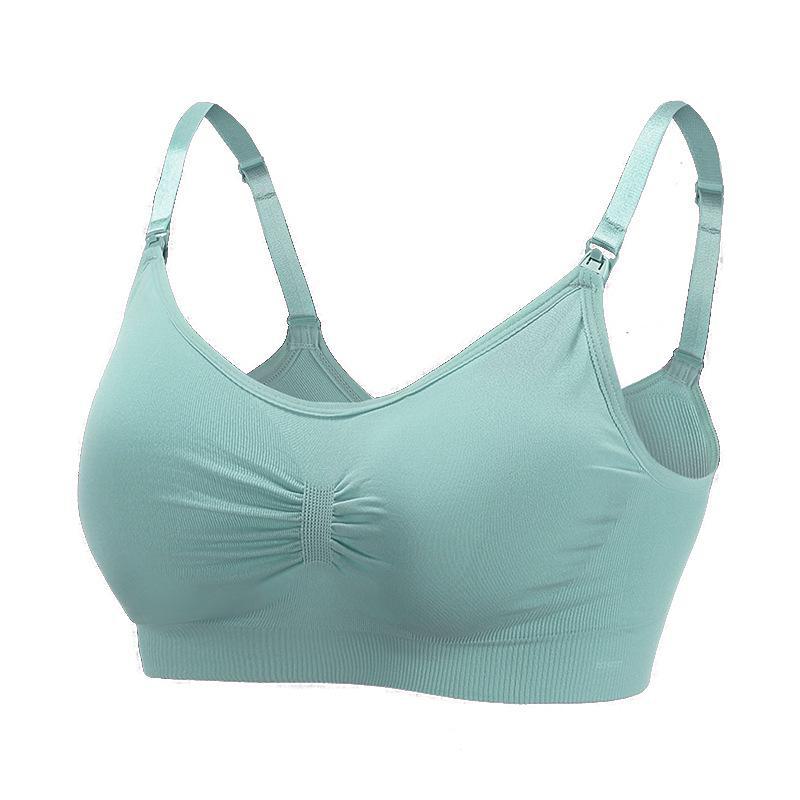Seamless Maternity Nursing Bra - Large Size, Front Buckle, No Underwire, Anti-Sagging