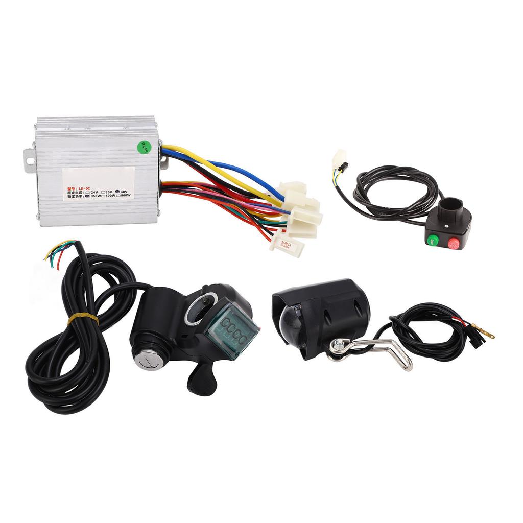 48V 350W Electric Bike Conversion Controller Kit Brush Speed Motor Controller Thumb Throttle Handlebar Kit