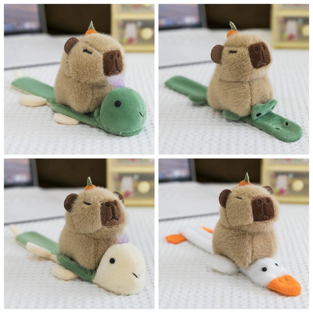Crocodile Capybara Slap Snap Doll Toy Turtle Animal Plush Slap Bracelet  Home Decor