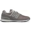 New Balance 574 Замшевые Устойчивые к истиранию Дышащие Баланс Низкие Повседневные Для города и поездок Беговые кроссовки Унисекс Серые (унисекс)