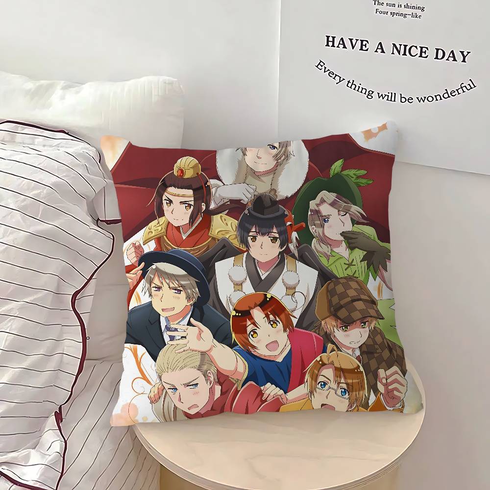 H-Hetalia Axis Powers Наволочка Квадратная Наволочка 3D Мягкая Плюшевая Наволочка Гостиная Диван Спальня Домашняя Комната Кровать