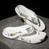 Men's slippers 2025 summer new fashion trend outer wear flip-flops one pedal shit feeling casual beach shoes