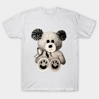 Футболка женская Кошмарный плюшевый медведь Harajuku Принт Kawaii Футболка летняя женская футболка с коротким рукавом Топ Футболка