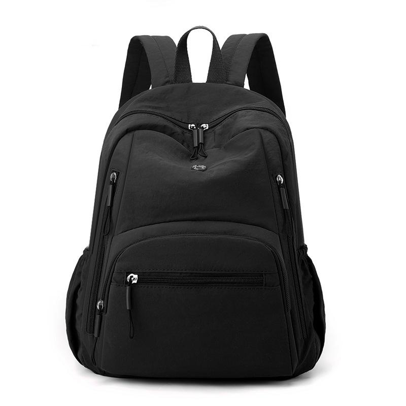 Lightweight Water-proof Nylon Student Schoolbag Trendy Leisure Large Capacity Simple Backpack Junior High School Campus Backpack