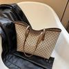 Vintage Large Capacity Printed Women Shoulder Bag PU Leather Top Handle Shopper Tote Bag