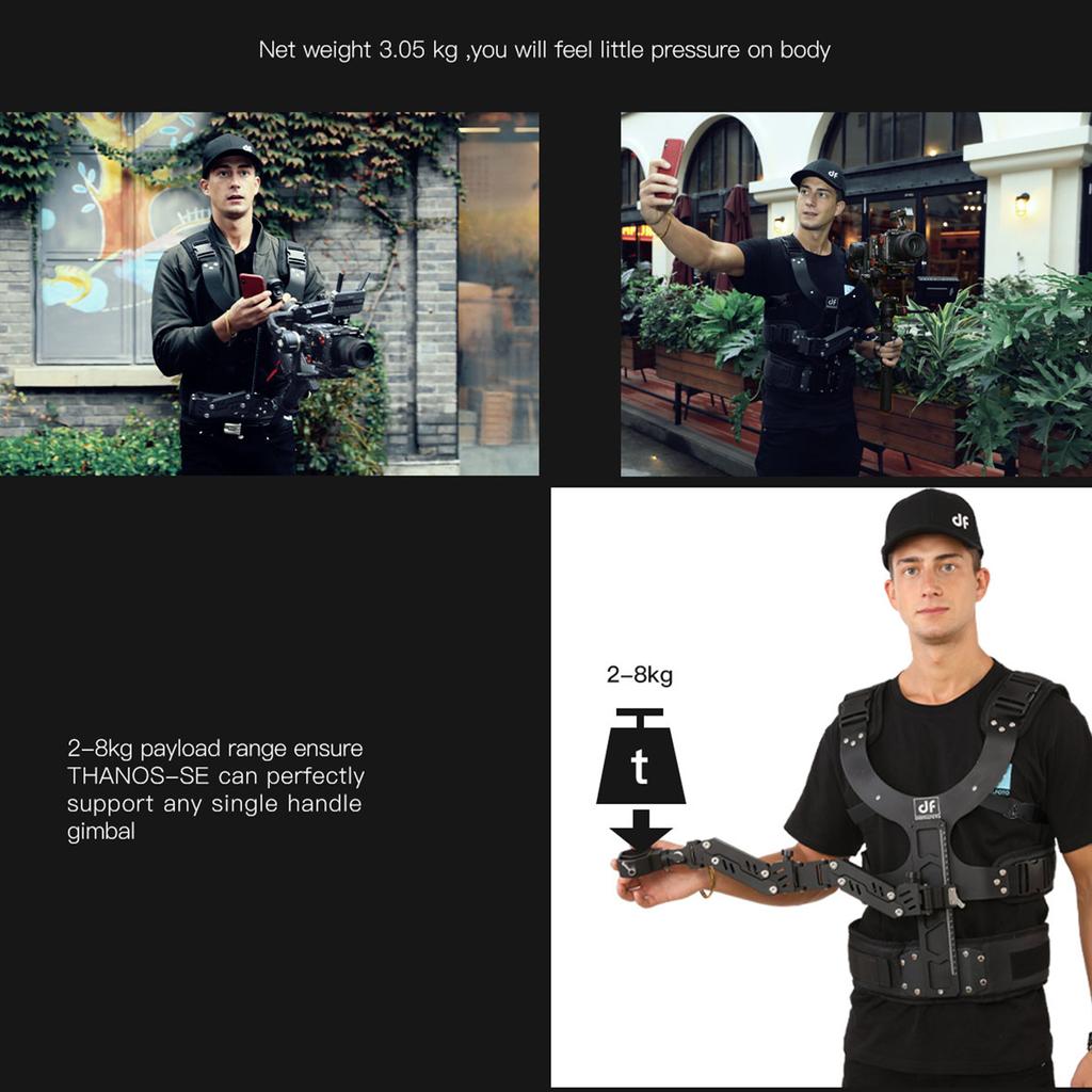 DF DIGITALFOTO THANOS SE Компактная наклоняемая универсальная система жилета с подвесом, грузоподъемность 2,8 кг, совместимая с