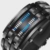 Korean LED Iron Man Double Row Fashion Student Binary Couple Watch