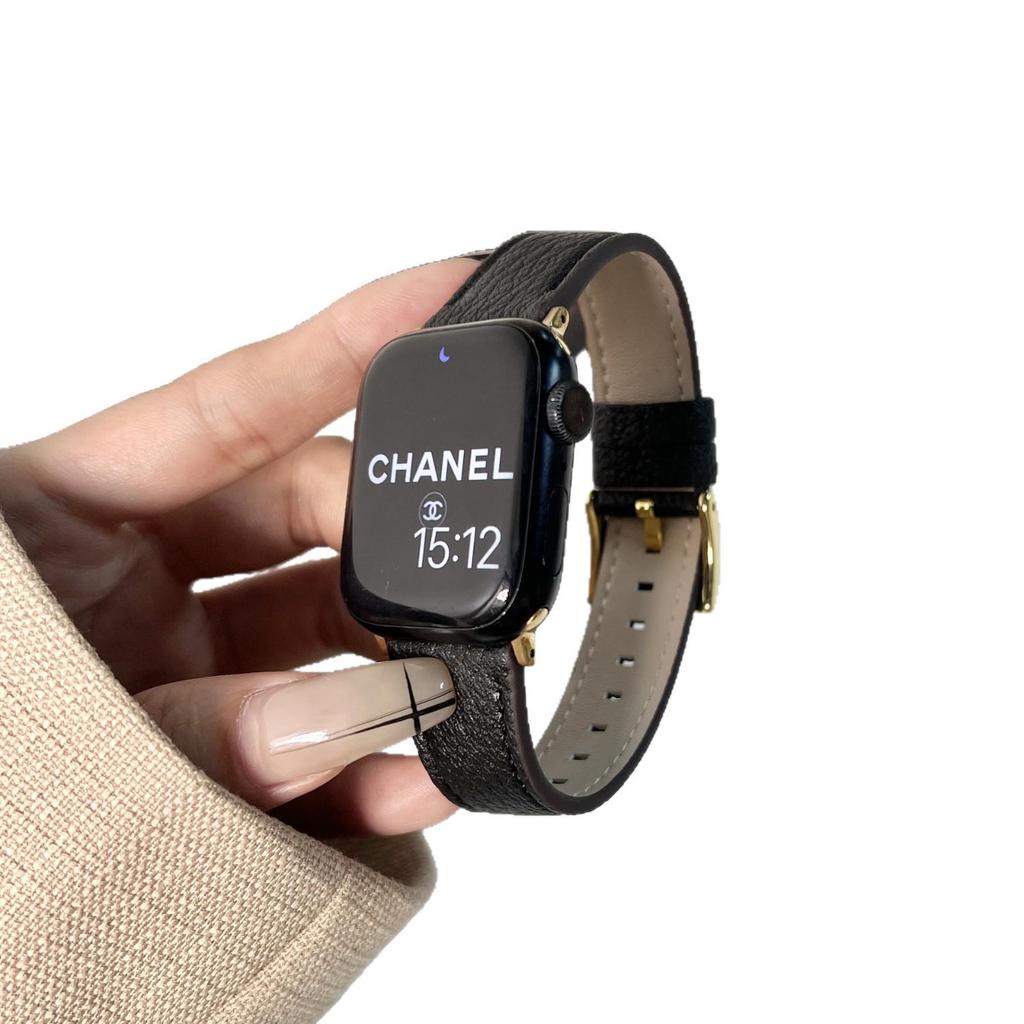 Мягкий ремешок из кожи ягненка с узором "лисички" для Apple Watch iWatch SE/11/10/9/8/7/6/5/4 - Осенне-зимняя коллекция