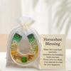 Yousheng Horseshoe Blessing Pocket Hug with Positive Card Emotional Support Pocket Horseshoe Token Inspirational Lucky Horseshoe Decor Keepsake Gift