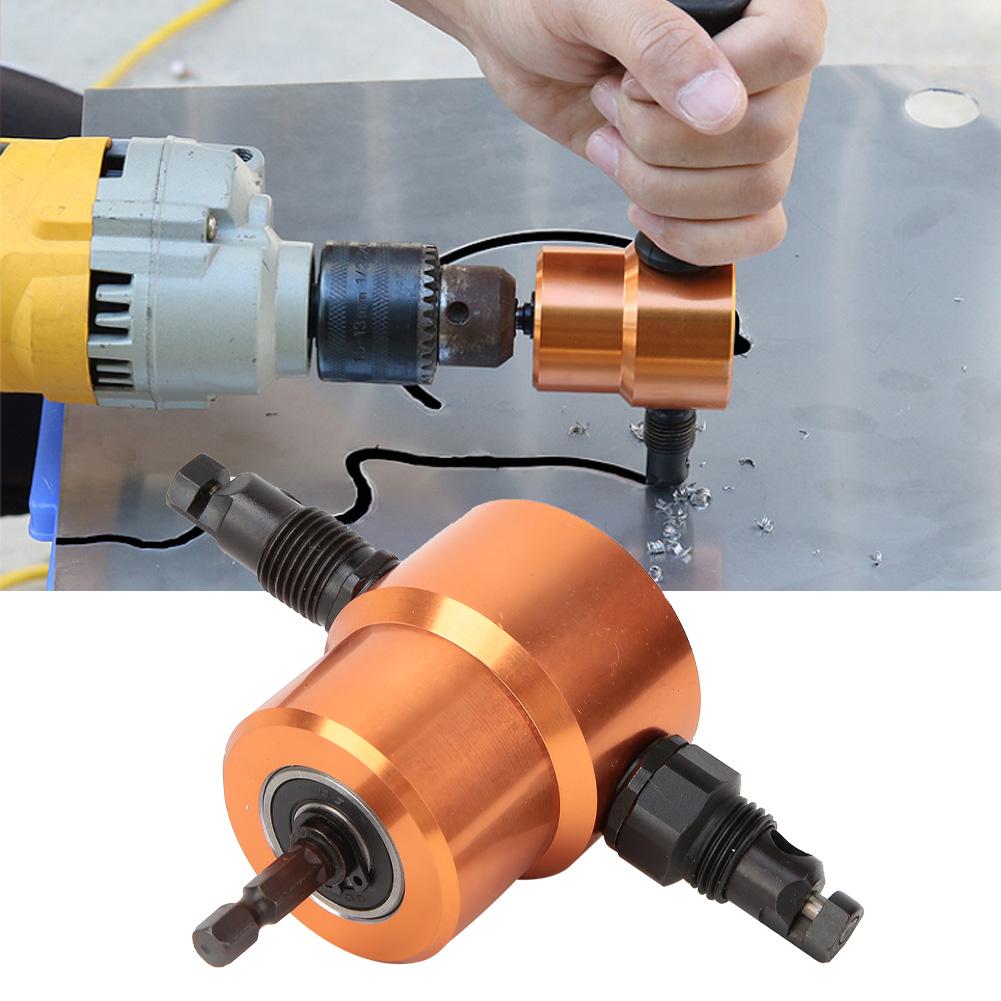 360 градусов двухголовочный резак для листового металла универсальный вырубной станок дрель DIY режущий инструмент для ремонта автомобиля