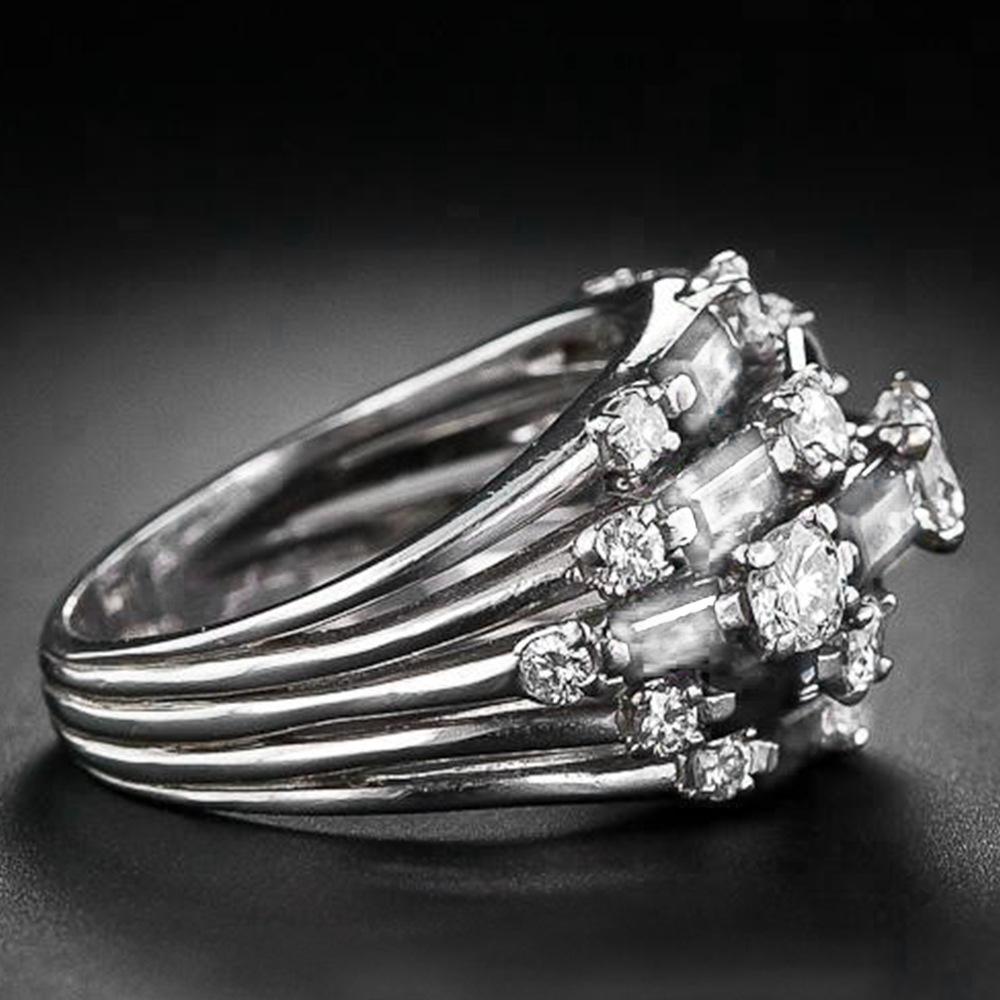 Cao Shi Creative Zircon Ring with Colorful Gemstones - European & American Style