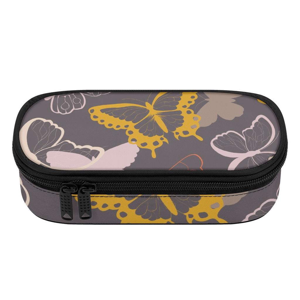 Pen Case Smooth Zipper High Capacity Durable Polyester Fabric with Main Pocket Mesh Layer and Removable Pen Divider for Boys Girls