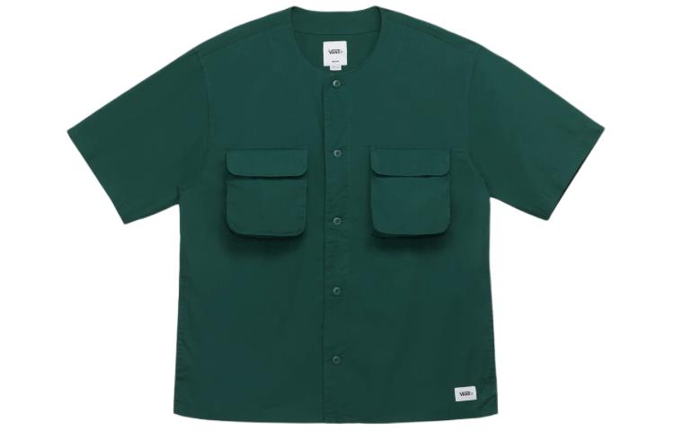 Vans OTW SS24 Рубашка Унисекс Зеленый Тропический Лес VN000GVTCI2