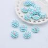 50Pcs 12mm 3D Mini Flower Lotus Flatback Planar Resin Accessories DIY Craft Phone Patches Arts Material