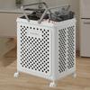Foldable Laundry Basket with Wheels Large Capacity Hollow Breathable Rolling Laundry Basket Dirty