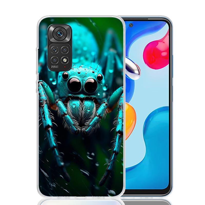 Black Widow Spider Insect Phone Case For Xiaomi Redmi Note 13 14 15 Pro Plus 12S 12 14S 11S 11E 10 10S 11 11T 5G 4G Cover Coque
