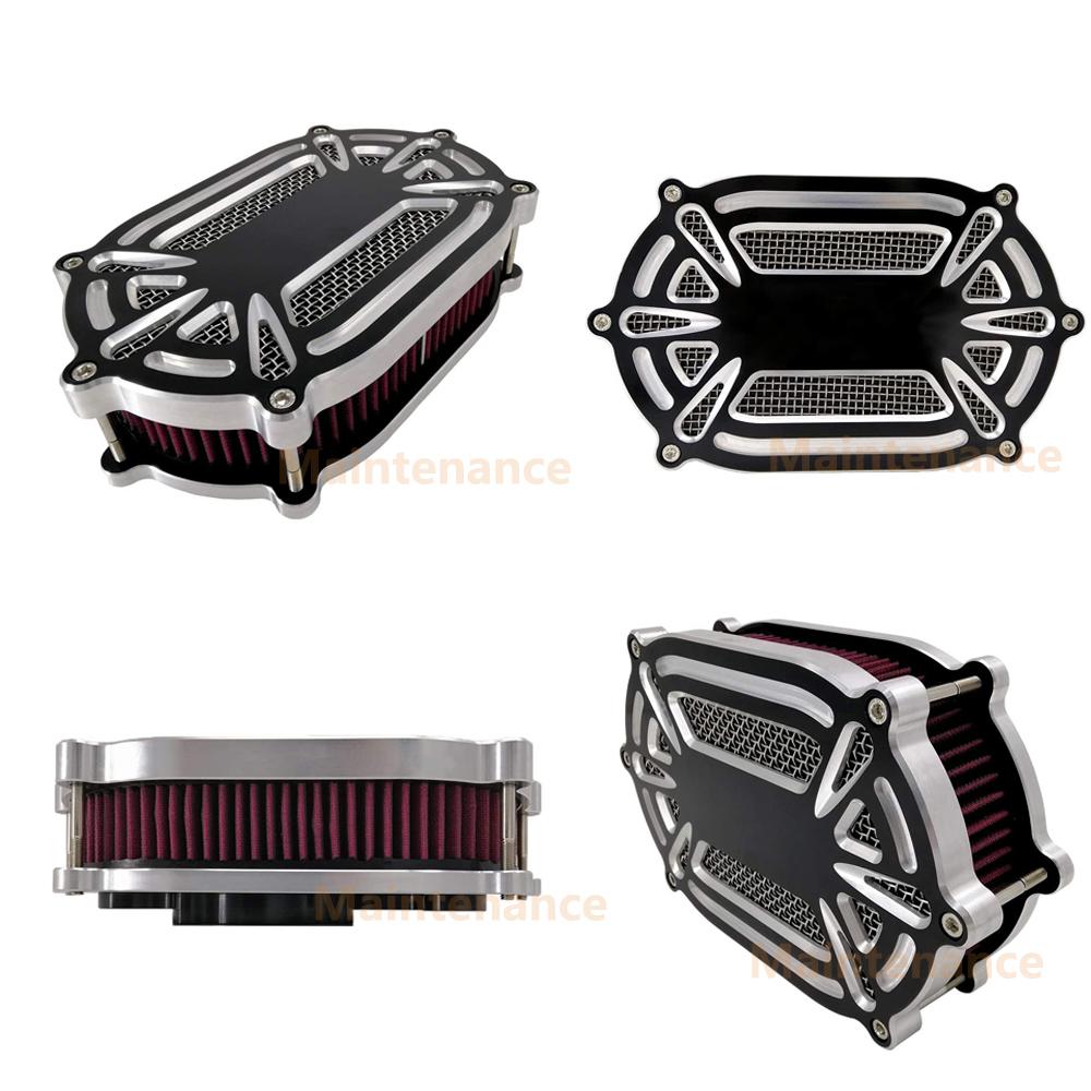 Motorcycle Oval Air Filter Intake Cleaner Kit for Harley XL Sportster 883 Softail Dyna Touring Big Twin Cam FLT FLST FXDLS M8