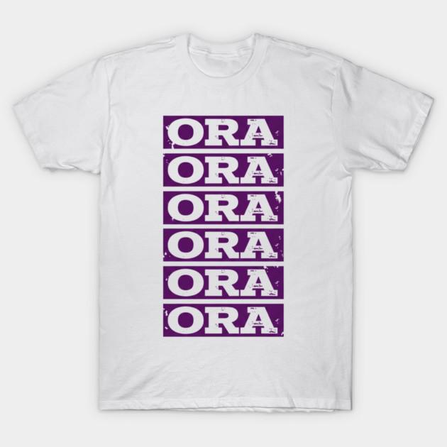 Asian Size Cotton Unisex Tshirt Print T-shirt Ora Ora Ora - Jojo'S Bizarre Adventure T-shirt No-Cut Print Regular Fit