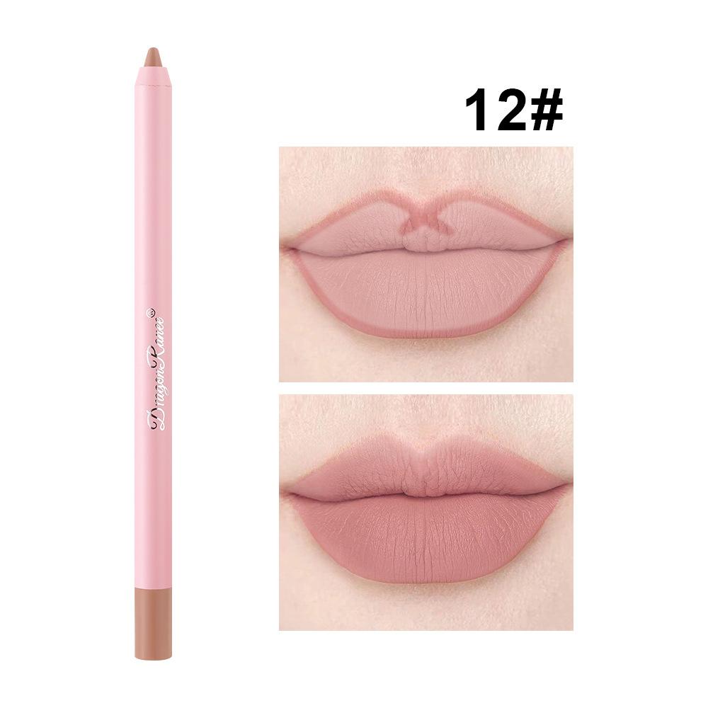 Карандаш для губ Водостойкая матовая матовая бобовая паста Color Hook Line Lip Lipstick Pen Пена-карандаш Не выцветает Карандаш для губ