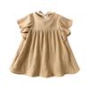 Летнее платье для девочки - Льняное платье принцессы без рукавов
