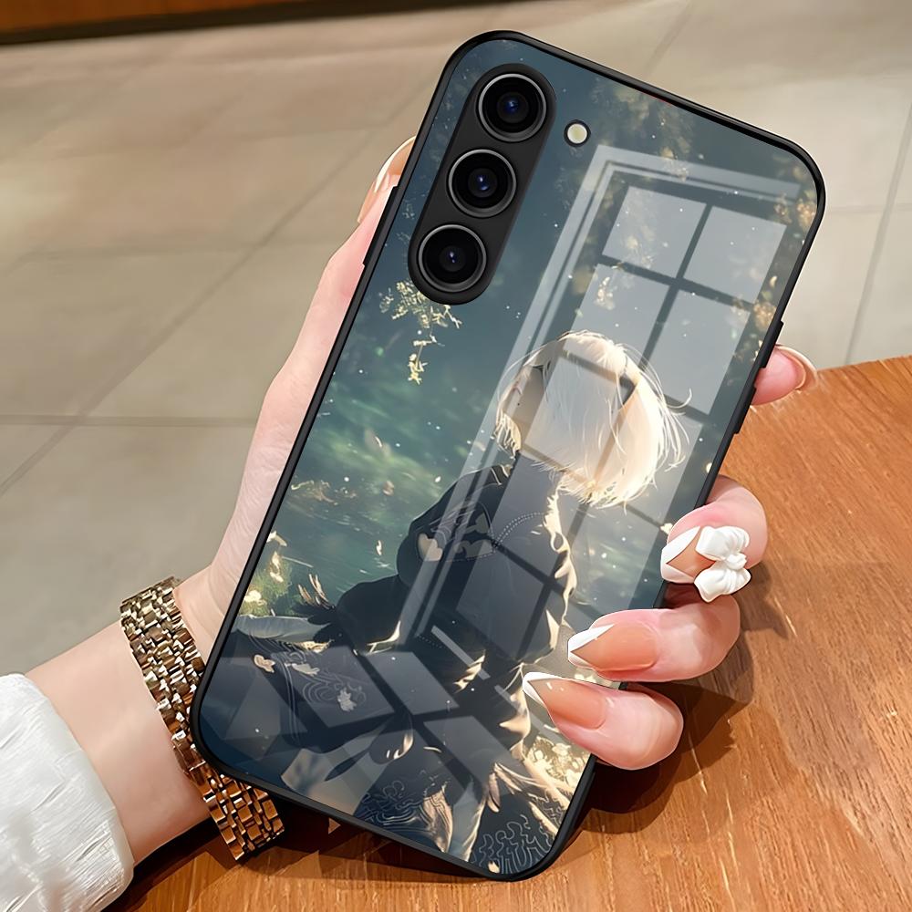 Игровой чехол для телефона Nier Automata для Samsung S26 S25 Edge Ultra S23 S22 S21 S20 Ultra Plus S24 Fe A54 A53 A25 Стеклянная крышка
