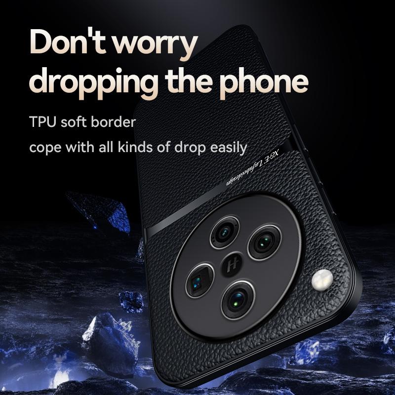 Для OPPO Find X8 X8 Pro чехол для телефона с текстурой кожи, встроенный магнитный, TPU мягкий край, защита от падений, защита от отпечатков пальцев