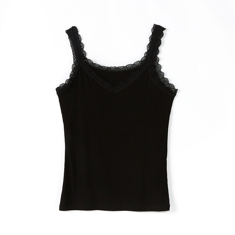 Летний кружевной жилет из ребристого модала, женский внутренний топ-майка без рукавов, высокая эластичность, большой размер для верхней одежды