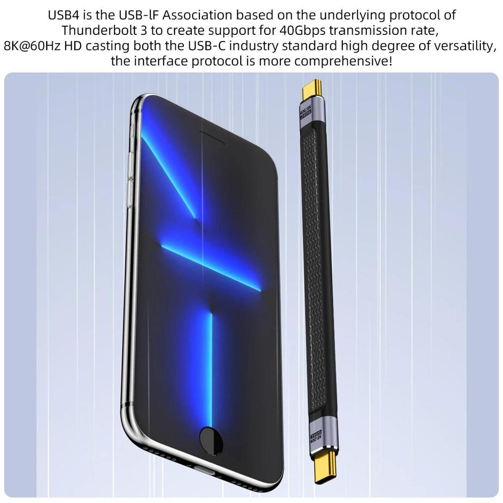 240 Вт USB 4.0 Gen3 кабель передачи данных 5A кабель быстрой зарядки USB C - Type C кабель PD Thunderbolt 3 8K@60 Гц USB Type-C кабель передачи данных 40 Гбит/с