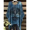 Directional Celtic Tree of Life Graphic Print Large Size T-Shirt