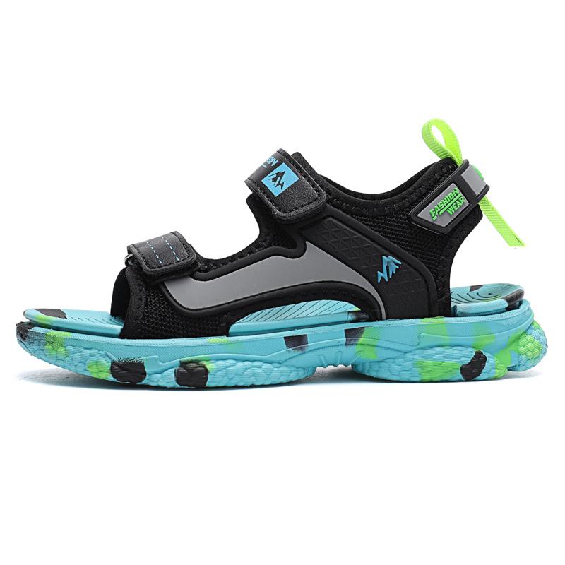 Резиновые нескользящие и износостойкие сандалии Модные детские пляжные сандалии