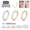 Женские круглые серьги 18G/16G Титановый пирсинг носа G23 F136 Кольцо-кликер с шарниром Открытое кольцо-септум Модные пирсинг-украшения для женщин