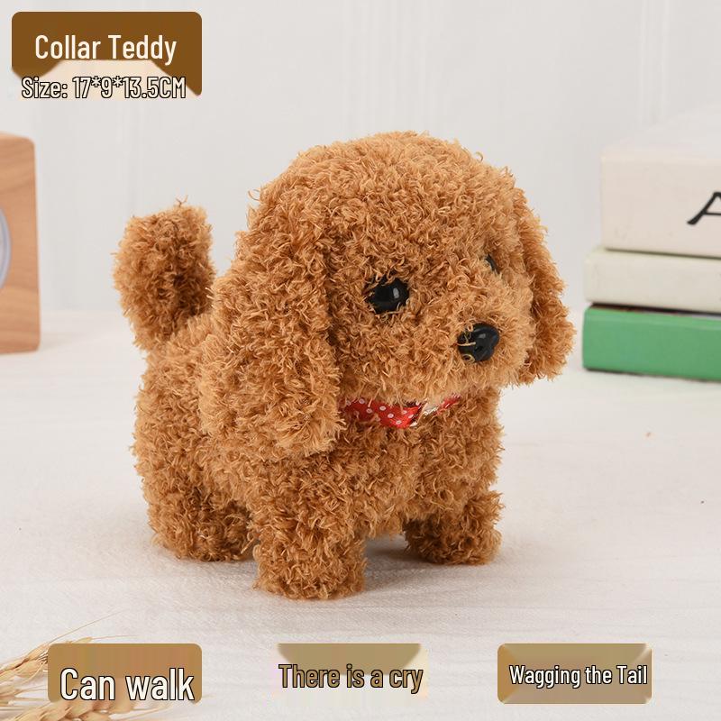 Interactive Walking & Barking Plush Puppy Robot Toy