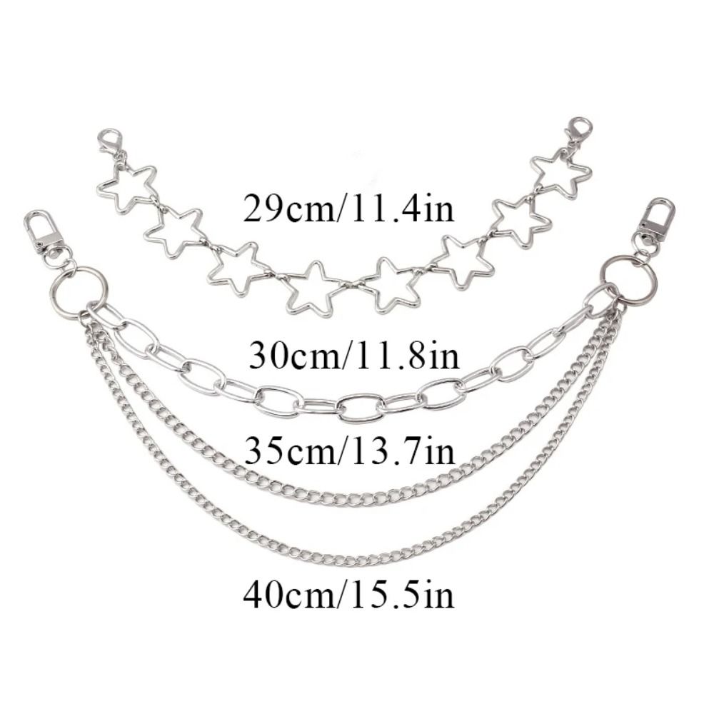 Star Multi-layer Metal Chain Strap Heart Women Bag Accessories Bag Chain For Handbag