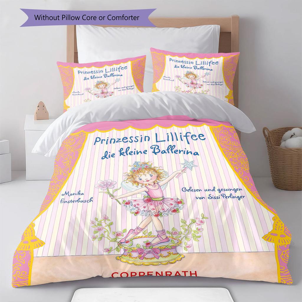 Lillifee Bedding Quilt Set Quilt Cover Pillowcase Home Decoration Birthday Gift (1 * duvet cover + 2 * pillowcase, without core)