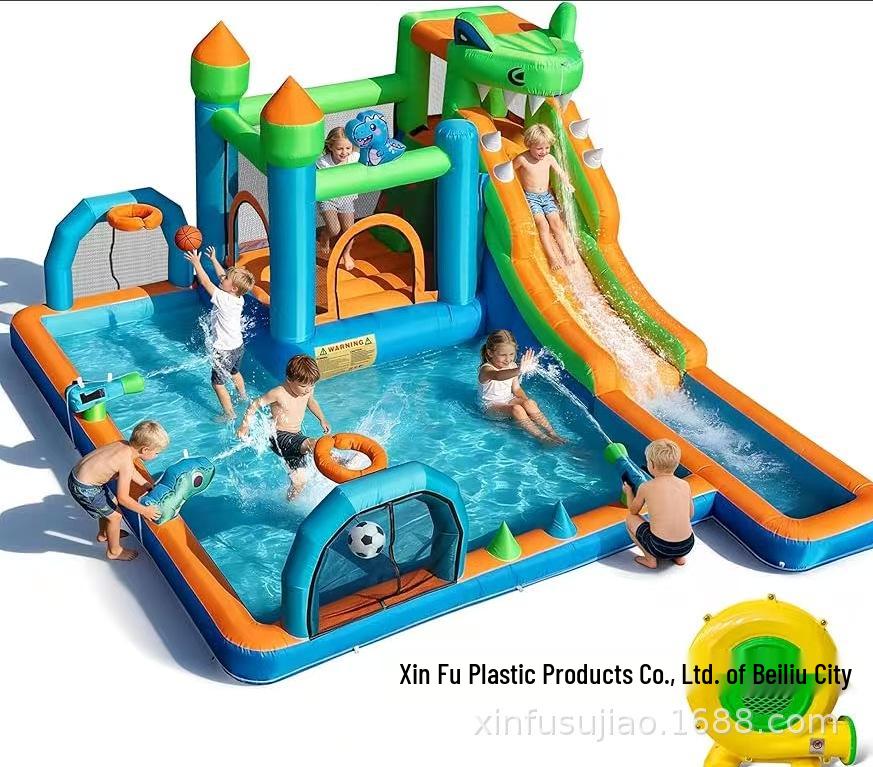 Kids' Outdoor Inflatable Water Slide & Castle Playground