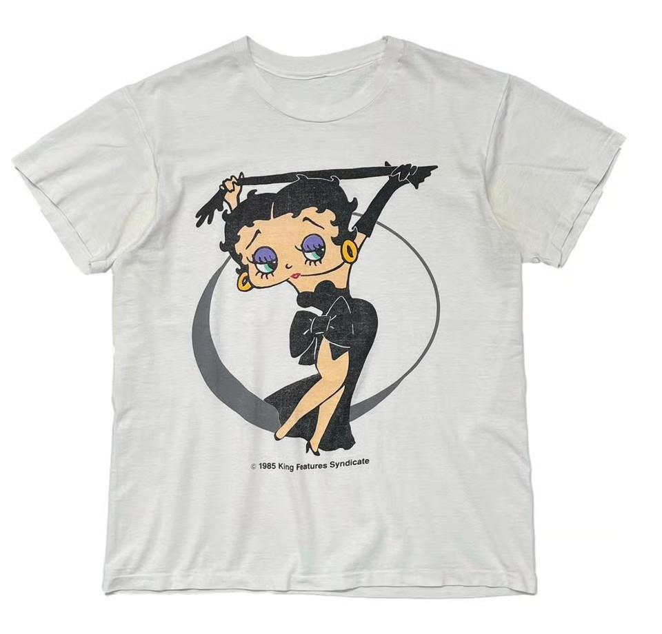 Betty Boop 1985 Black Party Dress White TShirt Reprint
