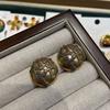 Винтажные Средневековые Серьги Женские Русское Золото Инкрустированные Цветными Алмазами Полусфера Серьги-Кресты Атмосферные Высококлассные Серьги