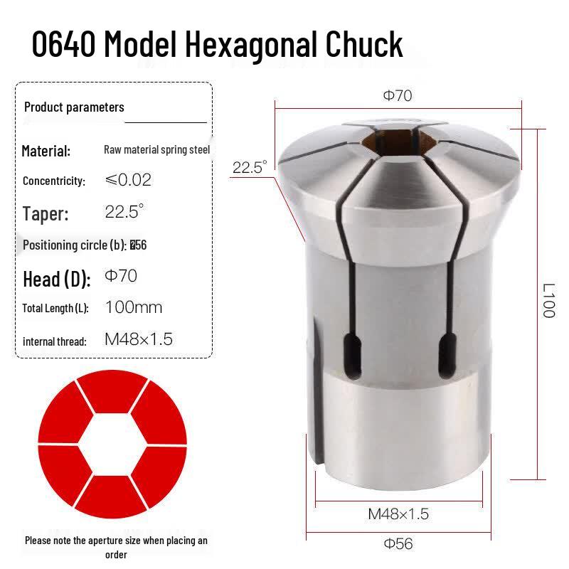 High Precision CK0640 CNC Lathe Hexagonal Collet
