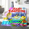 Bart Simpson Adventure Flannel Blanket Super Soft Warm Cozy Blanket For Sofa Bed Office Travel Allseason Home Decor Gift