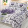 Flower Lavender Kettle Vintage Postcard Wood Duvet Cover With Pillow Case 3pcs Bedding Set Quilt Cover Double Bed Home Textile